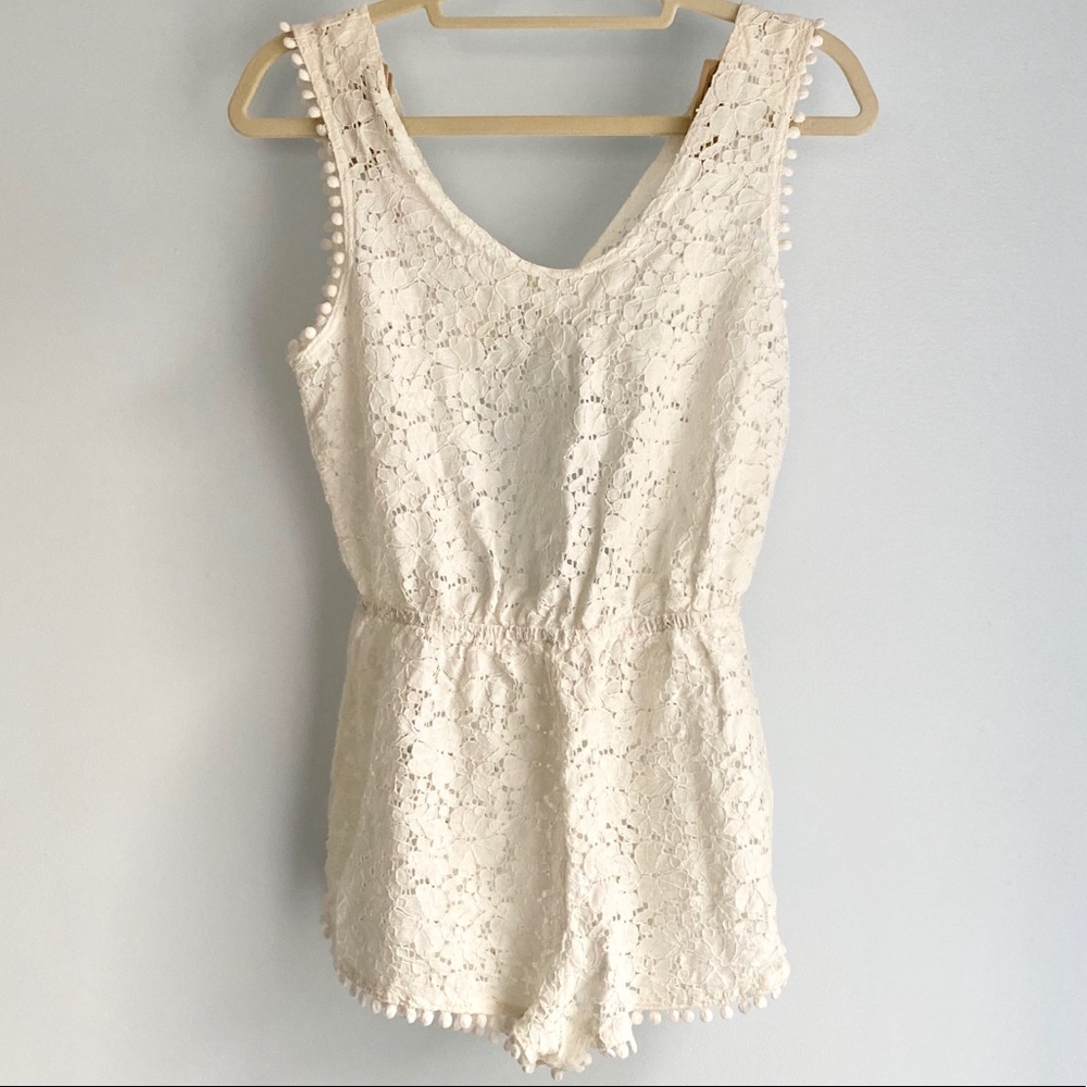 Lace Romper Style Bathing Coverup